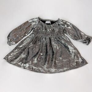 ✨ Old Navy Metallic Silver Dress | Toddler Girls 2T ✨